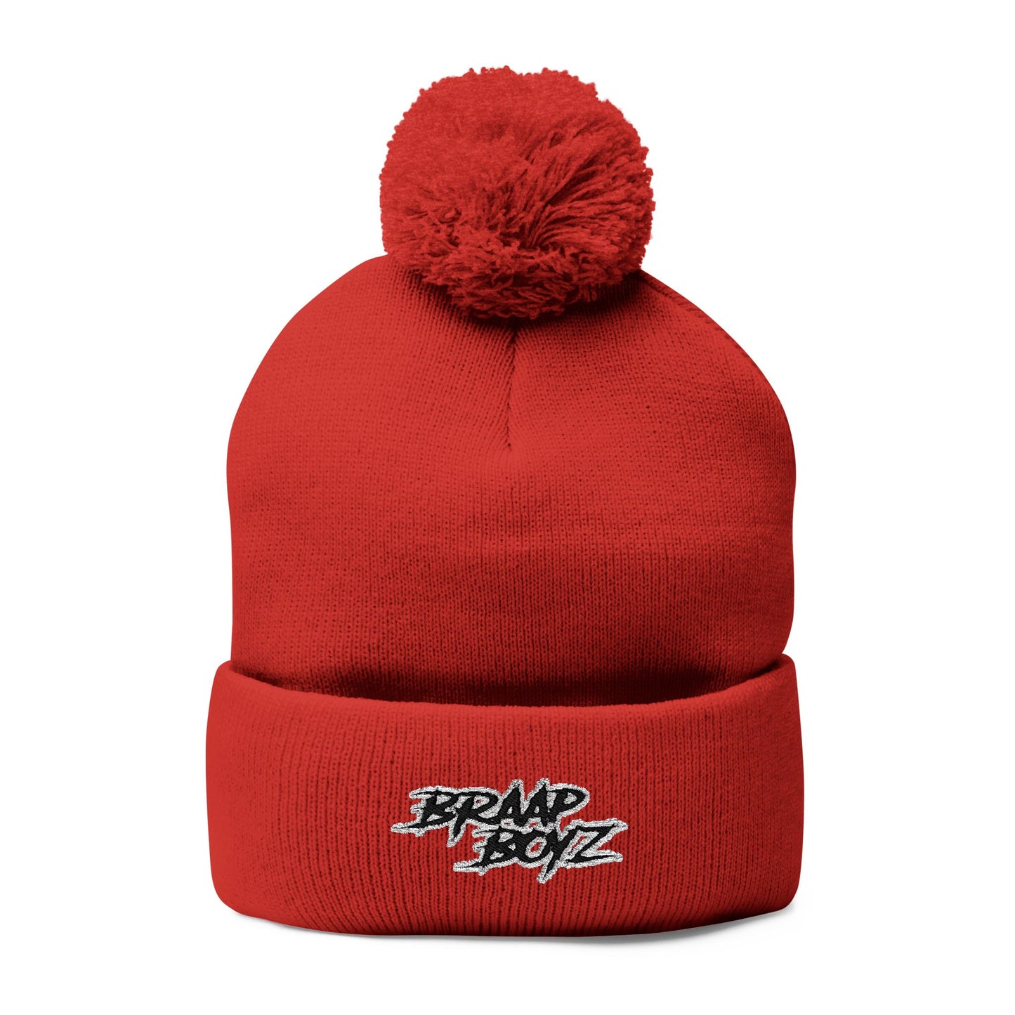 Brap Boyz Pom-Pom Knit Beanie