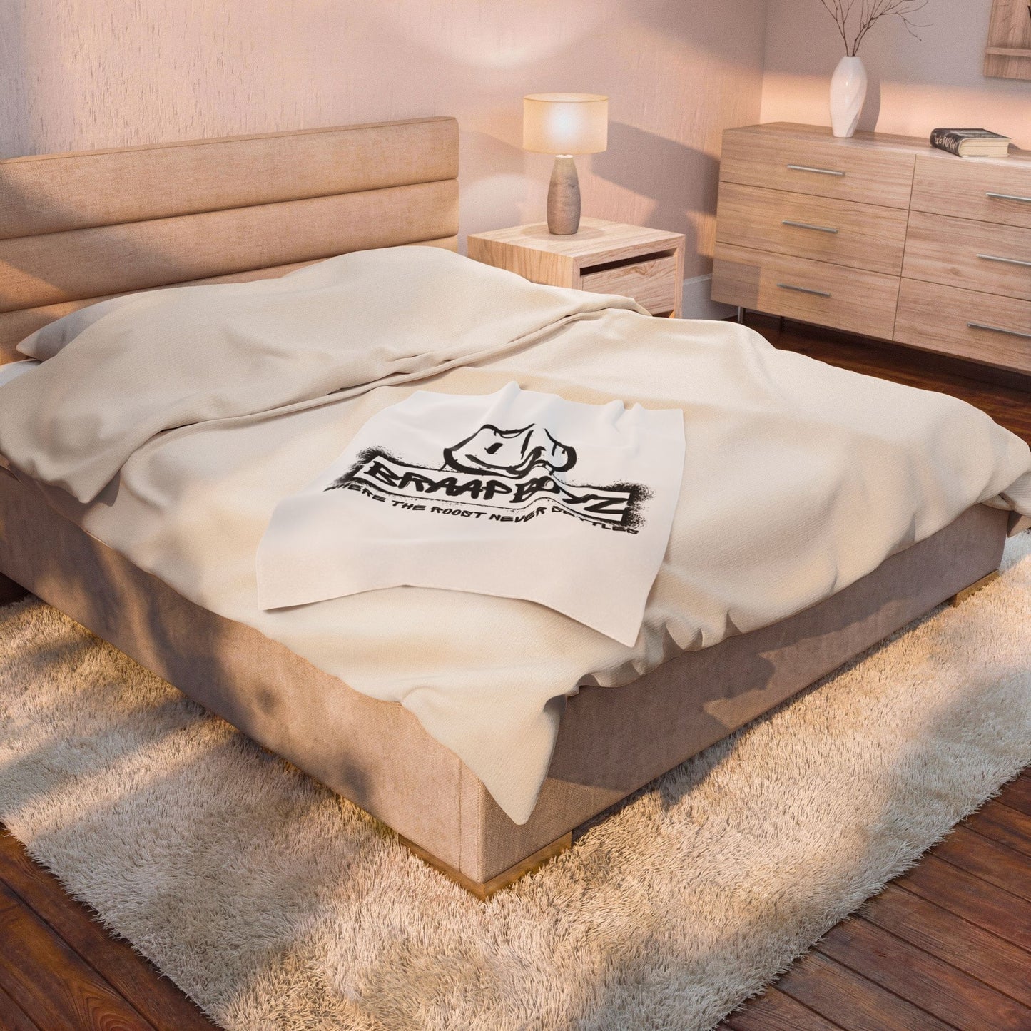 Braaap Boyz Plush Blanket - Cozy Graffiti Style Throw for Motocross Lovers