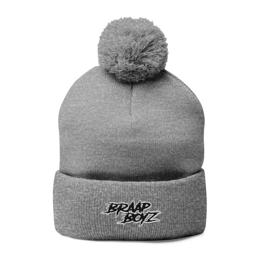 Brap Boyz Pom-Pom Knit Beanie