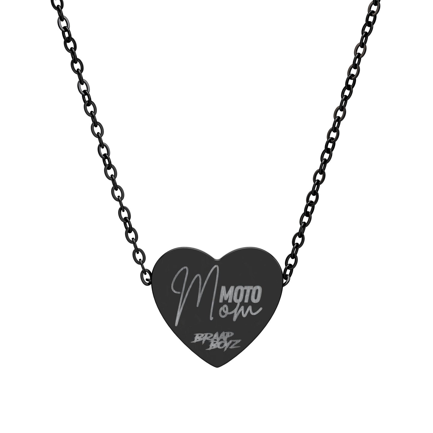 Moto Mom Heart Necklace