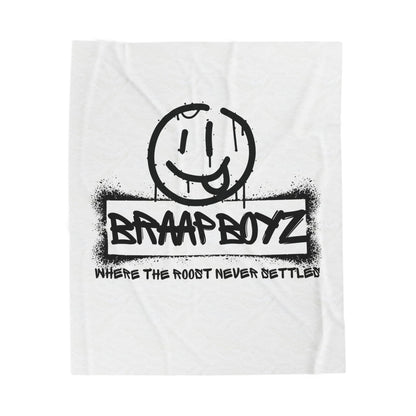 Braaap Boyz Plush Blanket - Cozy Graffiti Style Throw for Motocross Lovers