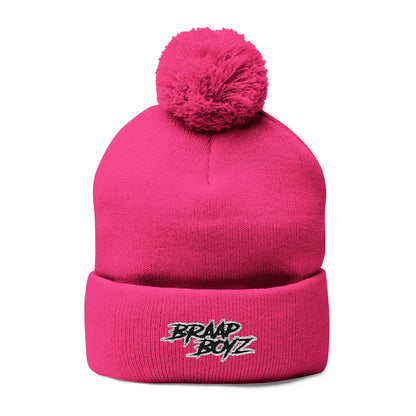 Brap Boyz Pom-Pom Knit Beanie