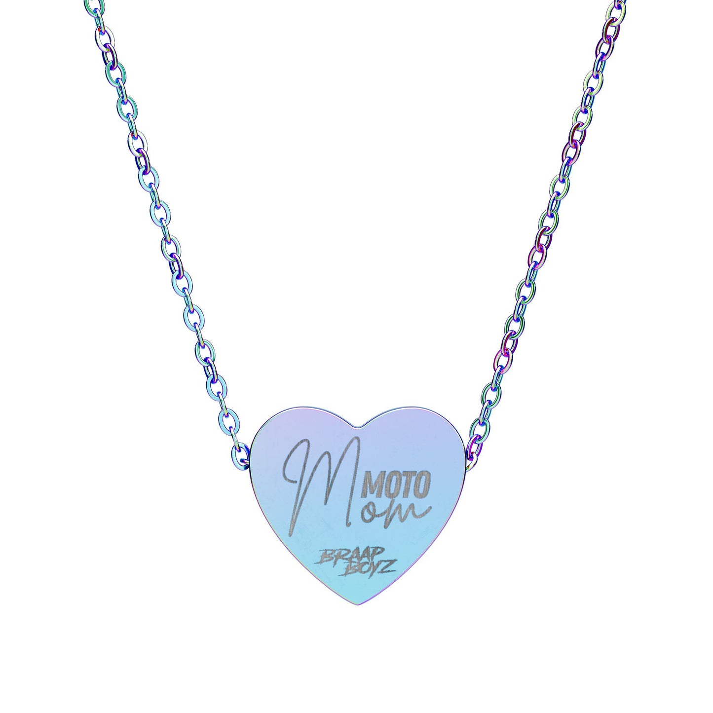 Moto Mom Heart Necklace