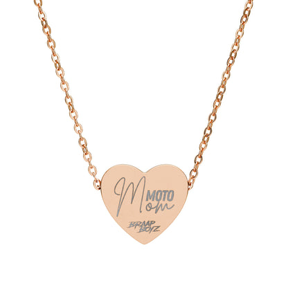 Moto Mom Heart Necklace