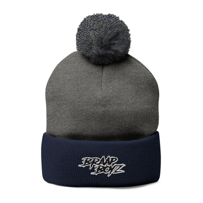 Brap Boyz Pom-Pom Knit Beanie