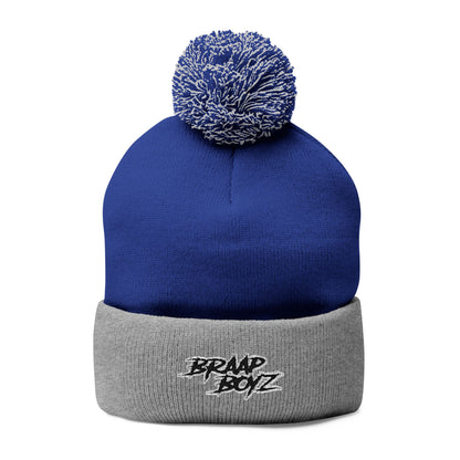 Brap Boyz Pom-Pom Knit Beanie