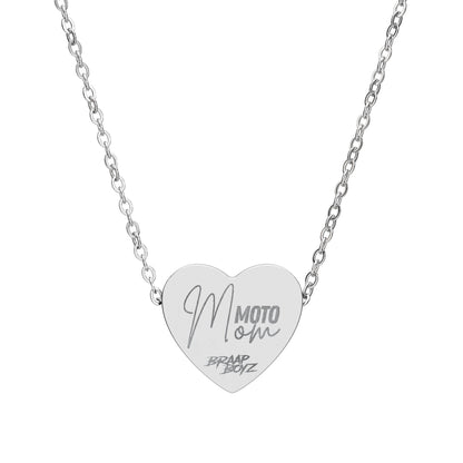Moto Mom Heart Necklace
