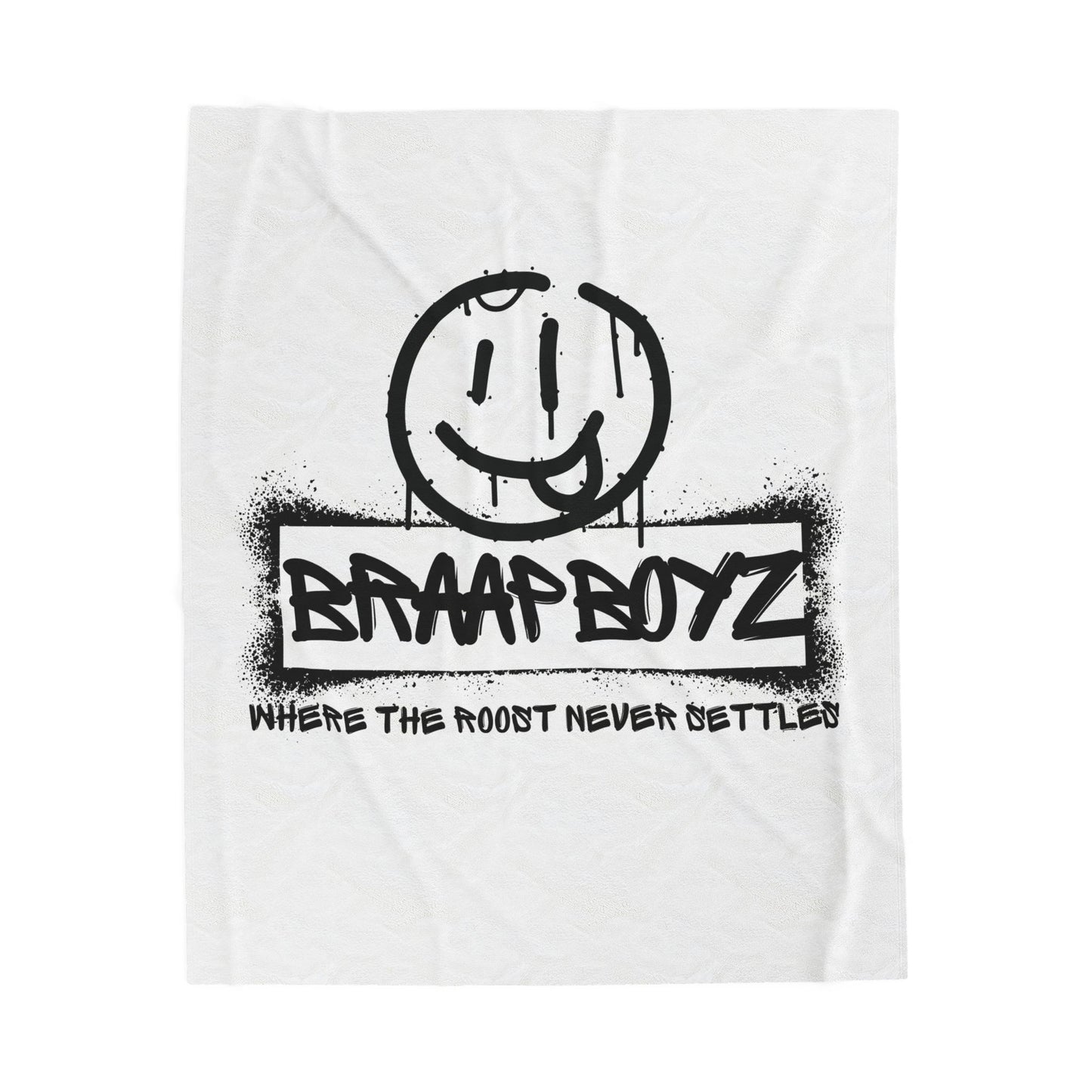 Braaap Boyz Plush Blanket - Cozy Graffiti Style Throw for Motocross Lovers