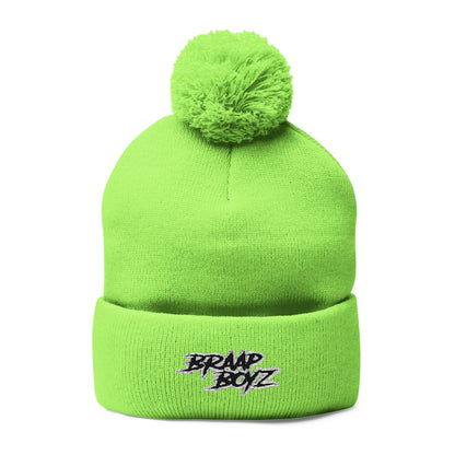 Brap Boyz Pom-Pom Knit Beanie