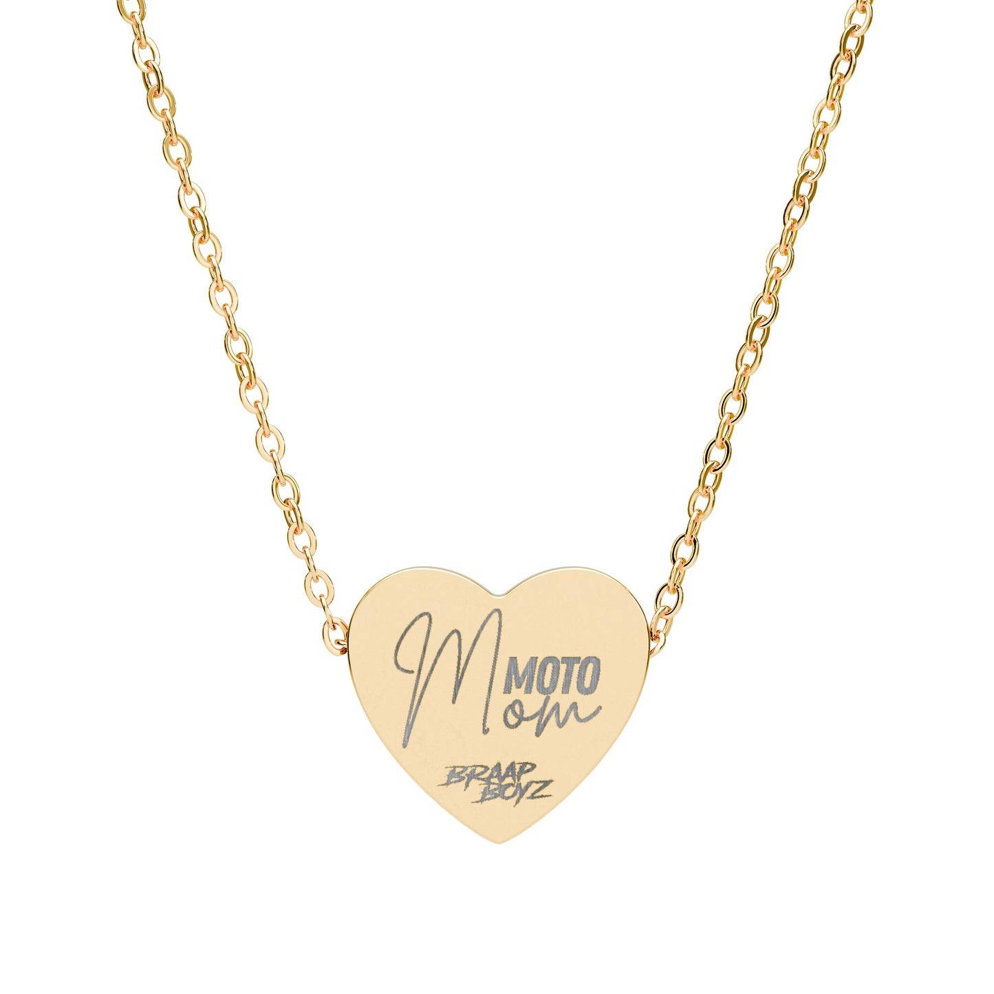 Moto Mom Heart Necklace